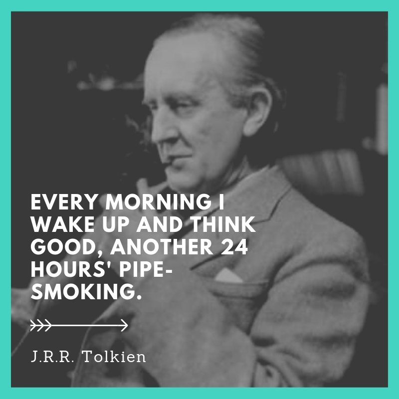 Charlie6354's tweet photo. @AGiurispru80537 @FaithfulMusings Farbeit for me to judge but Tolkien loved smoking https://t.co/PpVllqsE0k