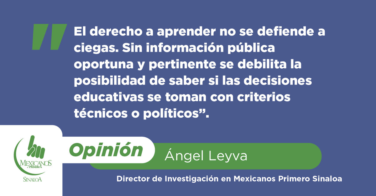 Mexicanos1oSin's tweet photo. Una democracia fuerte necesita transparencia, no más obstáculos para acceder a la información.

La transparencia fortalece derechos y permite exigir cuentas al poder.

Lee a @angelleyva21 sobre la propuesta de Ley de Transparencia en Sinaloa.👇

🔗https://t.co/qDCkgOjD01 https://t.co/2yClcqtYrc