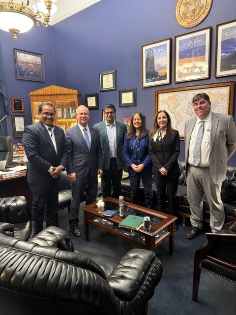 HeartRhythmAdvo's tweet photo. Last Thursday, HRA leaders Board Chair Dr. Mina Chung, HRS President Dr. Sana Al-Khatib, Dr. Dhanunjaya (DJ) Lakkireddy, Dr. Rohit Mehta, and HRA Associate VP of Advocacy Justin Beland met with Rep. Greg Murphy, the only practicing physician currently serving in Congress. The discussion included the growing administrative burdens associated with prior authorization, increasing regulatory requirements, workforce shortages, and the cumulative impact of Medicare reimbursement instability on specialty practices. Participants emphasized that these trends ultimately affect patient access to care, particularly as demand for cardiovascular and electrophysiology services continues to grow. Read more at https://t.co/YoifT8nXh7