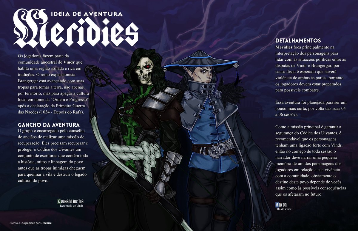 Decciuzz's tweet photo. Minha missão que eu fiz para o evento do servidor da legião Negra, Meridies é o nome desta aventura para o cenário de #GiharadRPG https://t.co/dDmW5Xn1M5