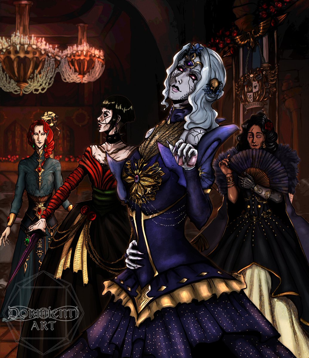 dormienti_art's tweet photo. Doki Doki Rogue Trader Club! ∠( ᐛ 」∠)＿
I just tried to imagine the design of their dresses. 🌚

#warhammer #warhammer40k #warhammerfanart  #roguetrader #JaeHeydari #Cassia  #Yrliet #Kibellah https://t.co/gZ99oozvFs