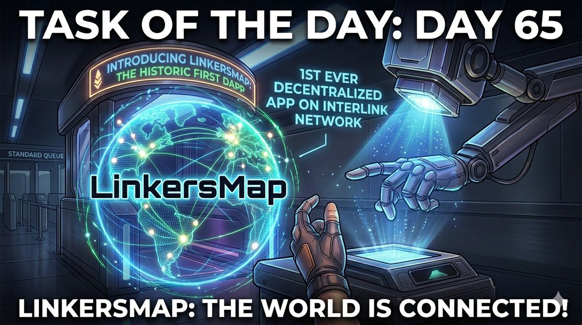 Steve5202671's tweet photo. 🎆 Task of the Day - Day 65.
8. Introducing LinkersMap
Summary: The InterLink Foundation proudly unveils LinkersMap, the historic first-ever decentralized application (dApp)
@inter_link
@Kv_interlink
.#Inter_link
#ITLG #ITL #ITLX
#ITLX_Defi
#interlinklabsas https://t.co/DQbyQObM6H