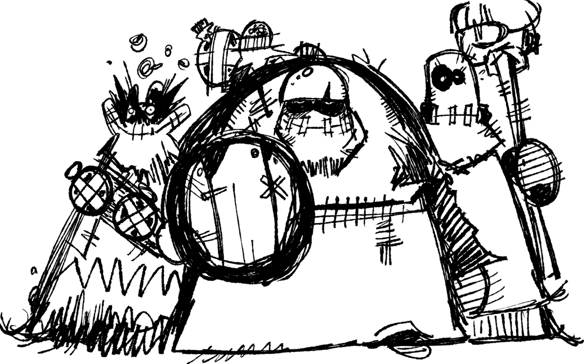 Weird_Grunkovic's tweet photo. recently startedplaying rayman 3 for no particular reason 
lowk all of the hoodlum designs are peak asff https://t.co/afv1wl4JPN