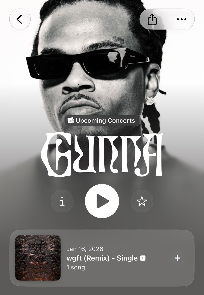 focuranni's tweet photo. new look on apple music artist’s profiles. artists can add their artistic logo as their names on the new ios27. #wwdc https://t.co/shB2HsAK0d