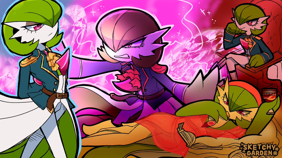 SketchyGarden's tweet photo. This Gardevoir may have a busy life, but at least she can unwind at the end of the day! https://t.co/cAH9ziJj1x