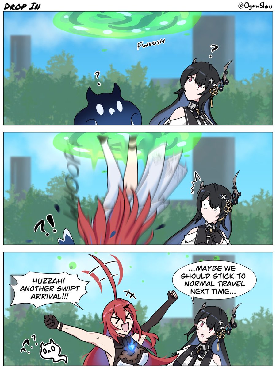 OgumaShiro's tweet photo. it's just in one portal and out the other #BloodflameArt #RavenCrafts https://t.co/fIfudICK00