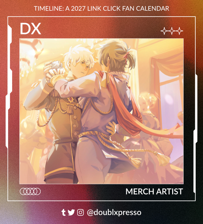 LCcalendar's tweet photo. Meet our foil print and polaroid artist, DX! Find them on Tumblr, Twitter, and Instagram @doublxpresso 📸

🗓️ Preorders for Timeline: A 2027 Link Click Fan calendar open on July 25th https://t.co/0BoPCUARuF