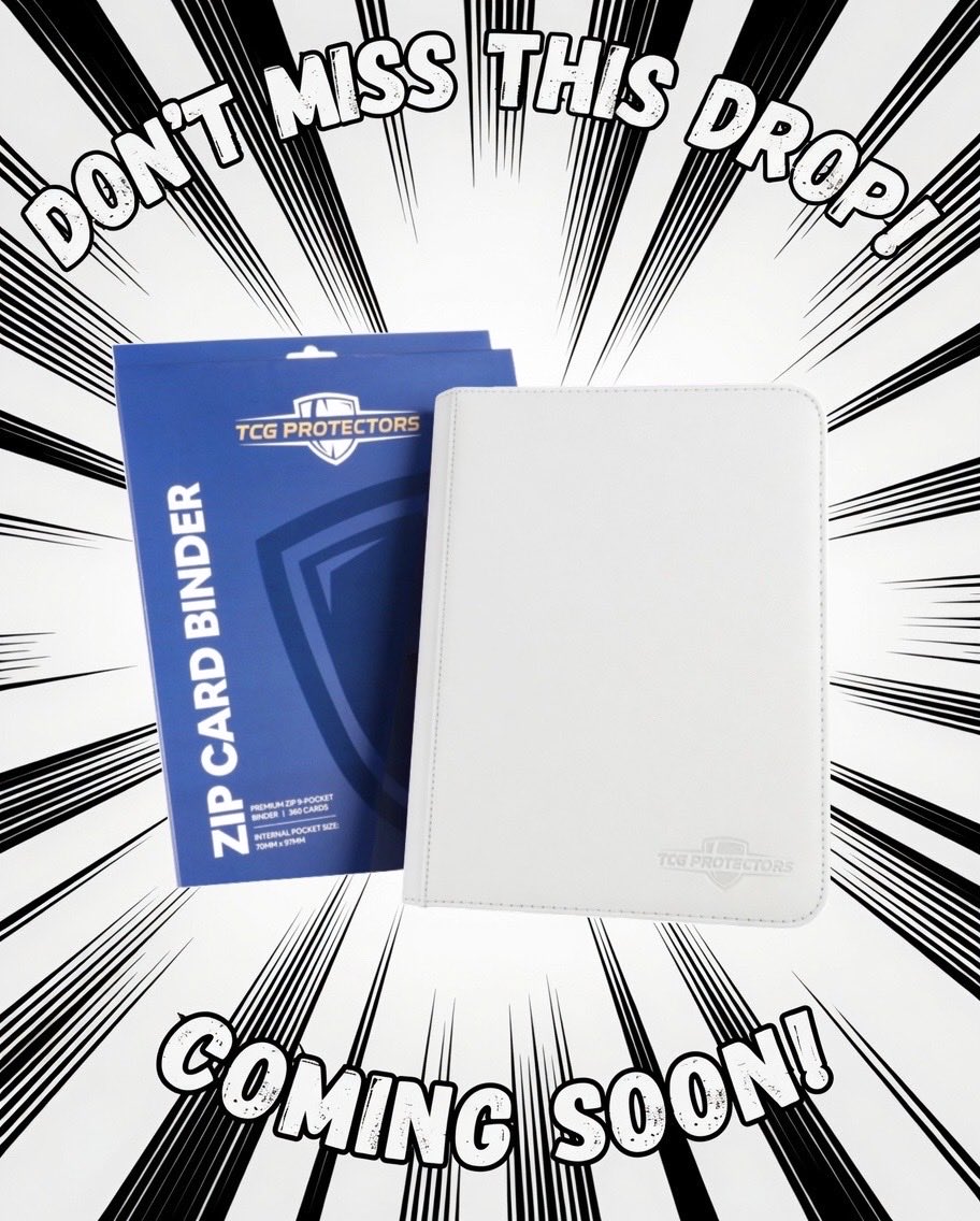TCGProtectors's tweet photo. 🚨 DON’T MISS THIS DROP! 🚨
Our new Premium 9-Pocket Zip Card Binder is coming soon! 🔥
Stay ready… it’s dropping soon 👀
Who’s copping one? Drop a 🔥 below!
#TCGProtectors #CardBinder #PokemonTCG #OnePieceTCG #MTG #Lorcana #TCGCommunity #ComingSoon https://t.co/9IfJf4S4JO