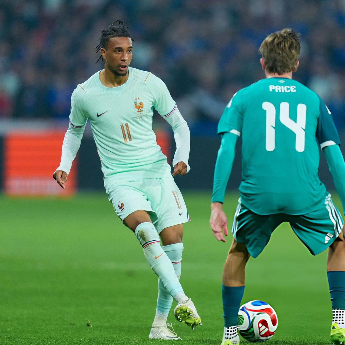 iMiaSanMia's tweet photo. 🇫🇷 Michael Olise: Man of the Match against Northern Ireland 

82 minutes played 
3 goals 
5 shots (4 on target)
1 big chance created 
51 passes completed (86%)
6/11 duels won 
2/3 tackles won 
3 dribbles 
2/2 long balls
10/10 rating 

@Sofascore https://t.co/HguHBnaxdL