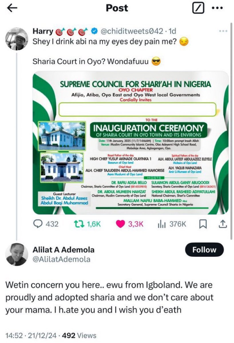 Emmyjay120's tweet photo. @Alex_Barbir The continuos propagation of sharia Law is currently taking place. The U.S government, Trump administration, has warned the Nigerian govt to stop the propagation of sharia law because it’s dangerous to the vulnerable non-Muslims, The Nigerian govt continues to fully back sharia https://t.co/K4FqdcEre4