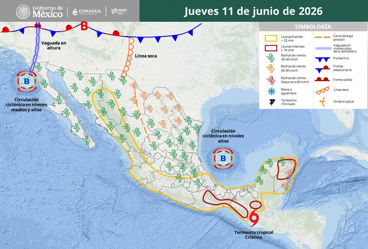 GabyCoutino's tweet photo. Atentos. Frente a las costas de #Chiapas se ha formado la #DepresiónTropical Tres-E. Se encuentra a 680 km al sureste del #RíoSuchiate. Sus #VientosSostenidos son de 55 km/h. Por ahora no genera afectaciones directas en costas mexicanas, pero @pcivilchiapas mantiene un monitoreo constante. Se pide a la población mantenerse informada por los canales oficiales, especialmente a las regiones #Soconusco e #IstmoCosta