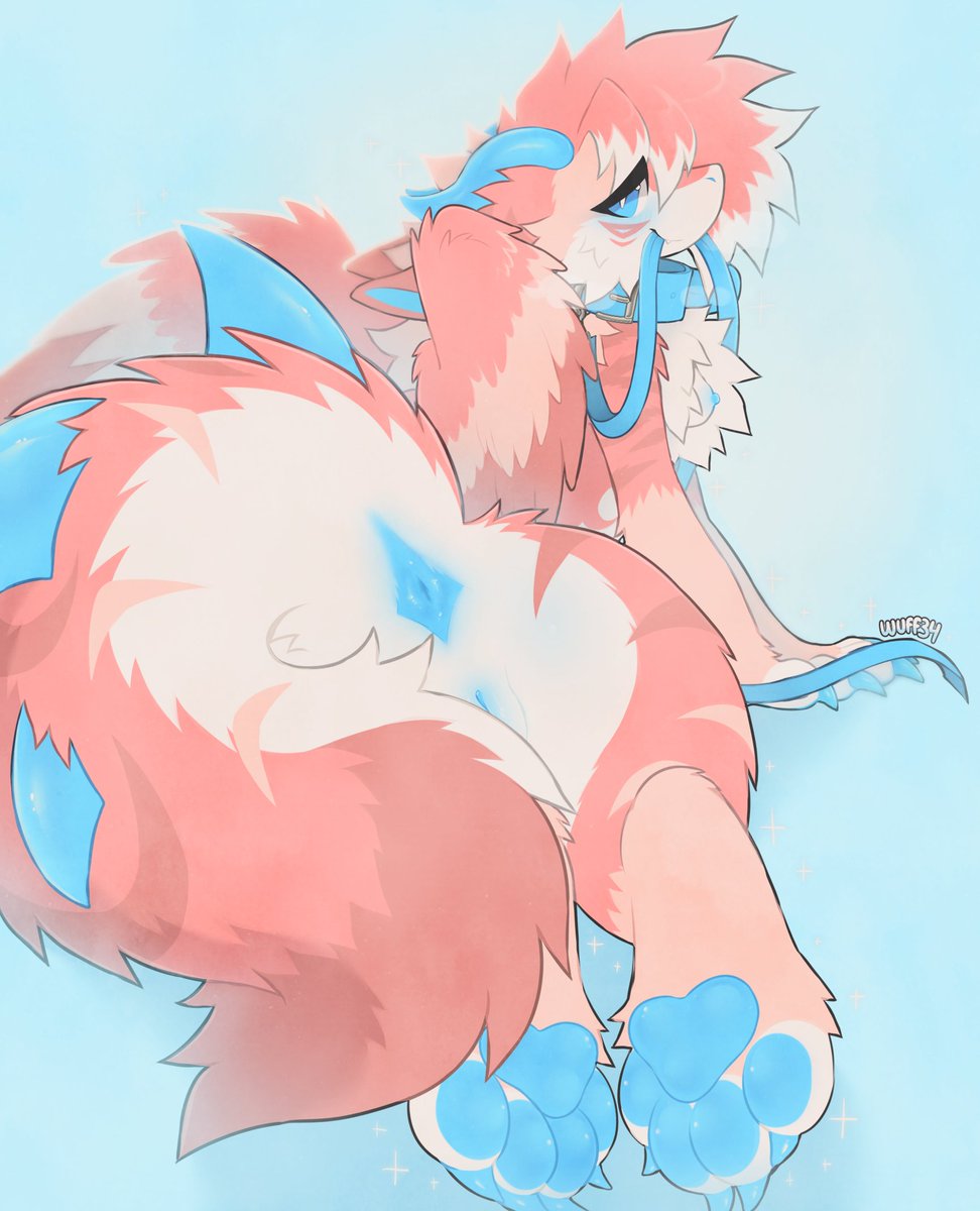 wuff34's tweet photo. skeb-style comm for softdragonslits 💙🪶 https://t.co/svGEKnatTG