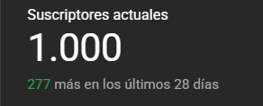 yoeplatina's tweet photo. ¡Llegué a los 1000 subs en #youtube! 🥳

Gracias a los que me dan la oportunidad de entretenerlos en estos dias y tambien por comentarme cositas tan bonitas, cada dia me convenzo mas de que este es el camino... Los amo ♥️ https://t.co/jGfIeHysNV