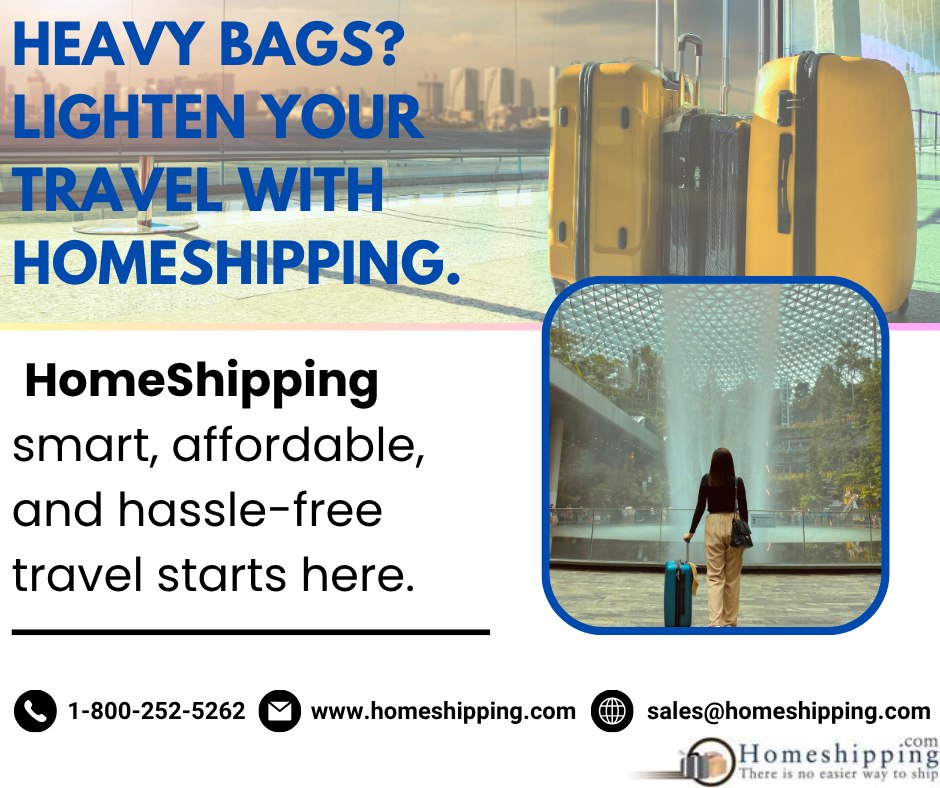 homeshipping's tweet photo. 💸 Don't let excess baggage fees eat into your travel budget!

✈️ Travel light.
📦 Ship your extra luggage door-to-door with HomeShipping.
💰 Save on costly airline fees.
#TravelSmart #HomeShipping #ExcessBaggage https://t.co/z8RevdDOEx