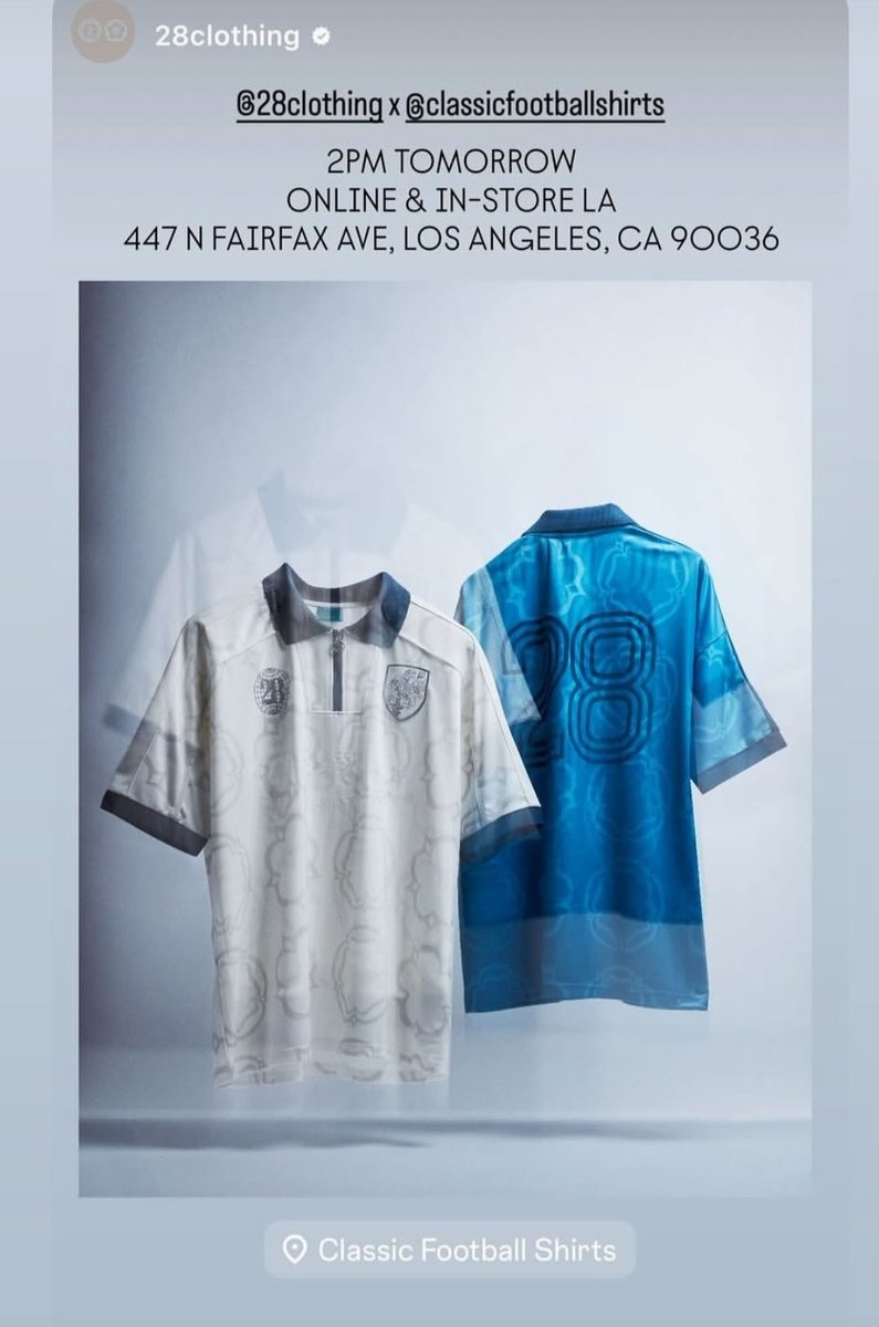 LouisT91Spain's tweet photo. Nueva coleccion de 28 Clothing con camisetas de futbol. Mañana en Los Angeles! Louis estara en la presentacion!

Via Louis en instagram https://t.co/JWuGIhGnHa