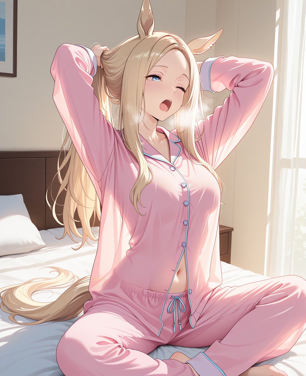 reichi_aiillust's tweet photo. 皆々様、おはようございます✨
今日は早起きしたシチーさ、ドーベルちゃん、十王シチーと一緒です。
今日も頑張ります！💕

#umamusume #AIart https://t.co/aitlCcbmln