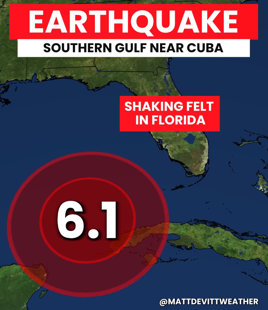 BrandonBiggs247's tweet photo. MAGNITUDE 6.1 EARTHQUAKE OFF COAST OF CUBA https://t.co/8S32f7w71G