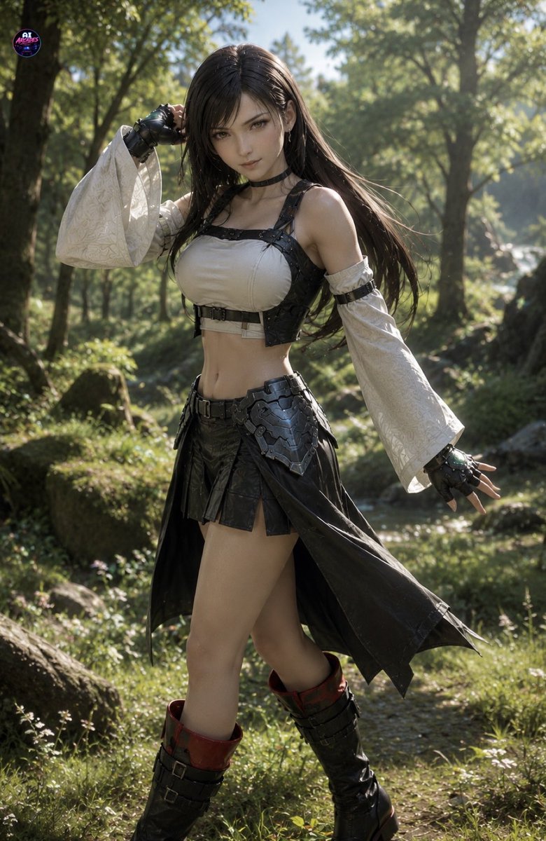 AIArcades's tweet photo. Tifa - Black Mage - Final Fantasy VII: Revelation https://t.co/z6texyN387
