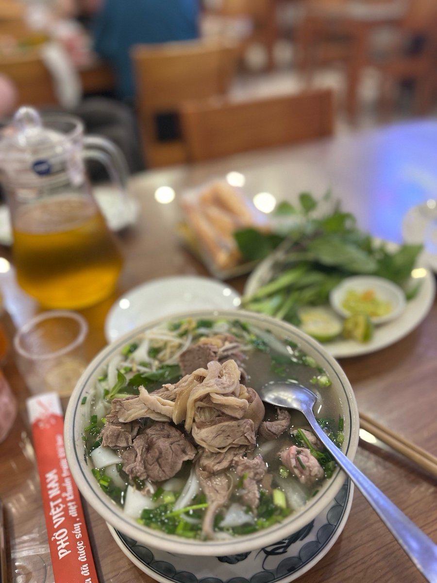 semperleah's tweet photo. Tasting the warm, aromatic Vietnamese pho at a hidden hole-in-the-wall in downtown—noodles, tender beef, and fresh herbs make this rainy day perfect. https://t.co/GeWO9us6K8