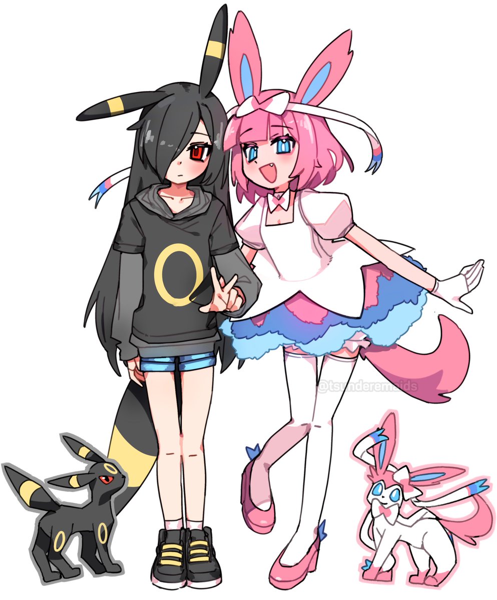 tsunderemaids's tweet photo. Umbreon &amp; Sylveon!! https://t.co/tODRo6ASDq