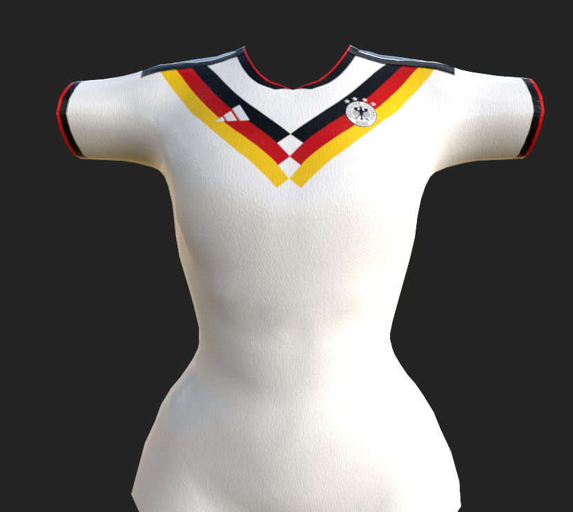Serafynvr's tweet photo. Finished working on this commision⚽️

Shoutout to all Germans seeing this🇩🇪

#vrchatavatar https://t.co/Dyl0OOzmh2
