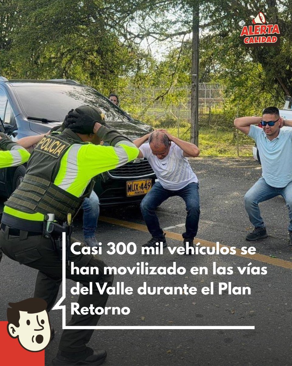 AlertaCalidad's tweet photo. #ALERTA| Durante este fin de semana festivo, más de 280.000 vehículos se han movilizado por las carreteras del Valle del Cauca, reflejando una importante afluencia de viajeros que retornan a sus lugares de residencia luego de disfrutar de los días de descanso.

A esta hora, las https://t.co/jKqIphIHpU