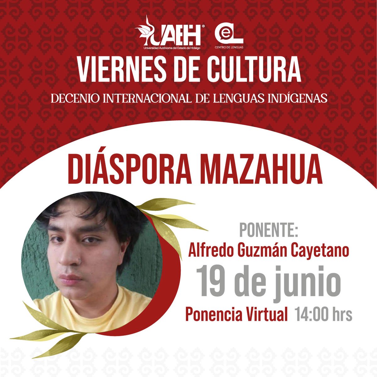 uaeh_cel's tweet photo. Te invitamos a esta interesante charla sobre la cultura mazahua.
Registro: https://t.co/ZeLblSh4uh
¡No te la pierdas! https://t.co/SFGFLaMGNU