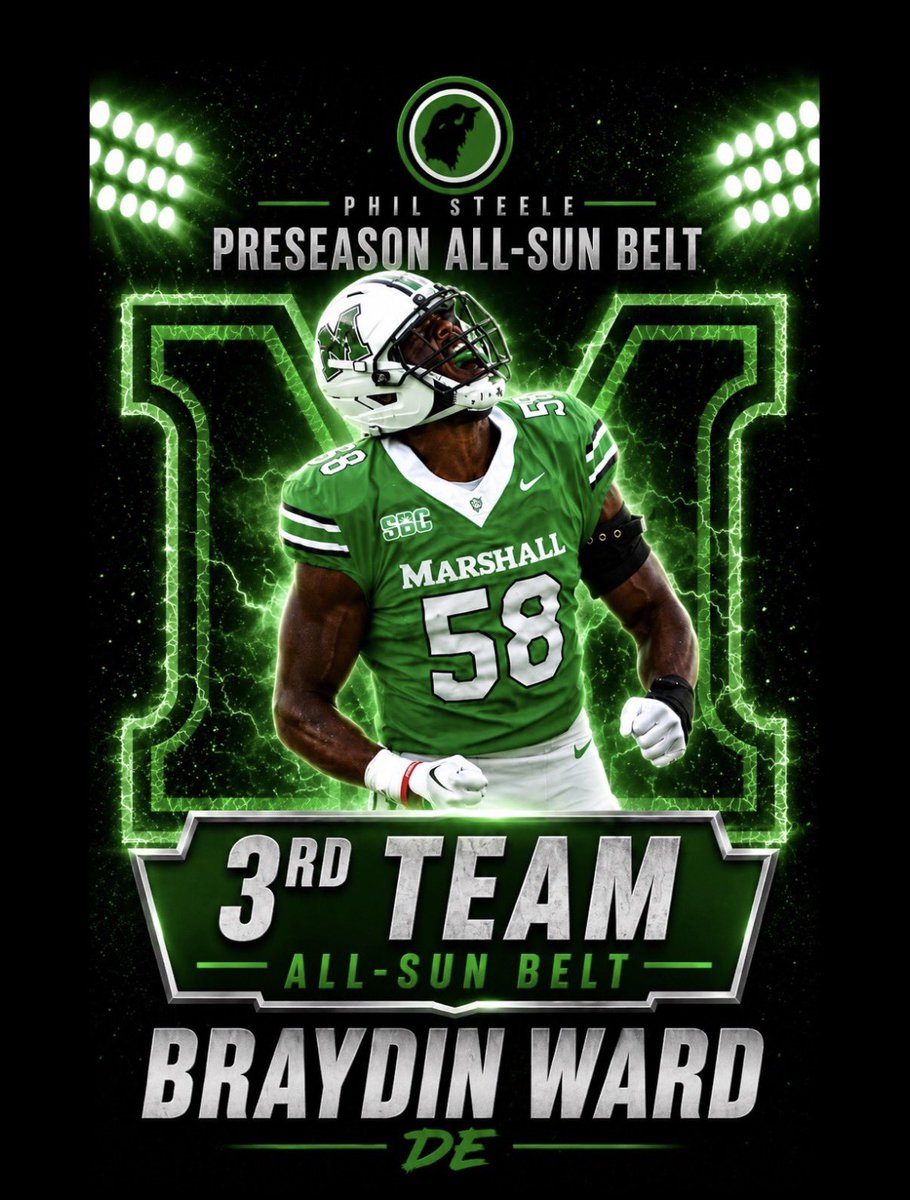 ThunderCast_Pod's tweet photo. Your 2026 Phil Steele Preseason All-SBC 3rd Team Defensive selections:

DT Mikailin Warren
DE Braydin Ward https://t.co/OSPn1aHRxp
