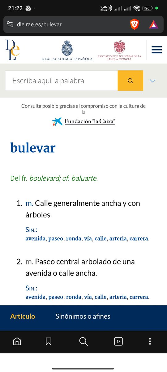 sunchar's tweet photo. @DarthRey2 @luz_adriana_gto El uso de la palabra "bulevar" es válido, puede usted verificarlo en RAE https://t.co/aSbm6xm1g2. Encima, insulta  usted desde la ignorancia 🤦🏻‍♂️ https://t.co/IDmBR2XEGd