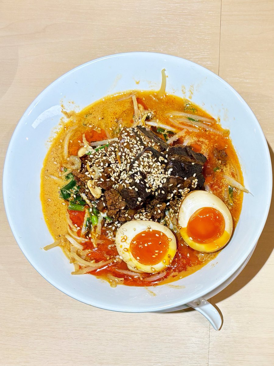romeo_iocifalla's tweet photo. 担担麺梨圓＠草加市
白胡麻担担麺(角煮 味玉乗せ)
🌟極上の一杯💯 https://t.co/GkLhU1RSH8