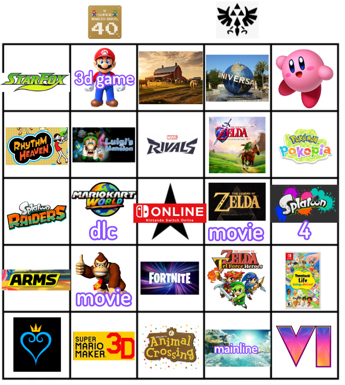 JustAlexxLIVE's tweet photo. NINTENDO DIRECT JUNE 2026 BINGOS

WHO DO WE THINK WINS?

1st pic is @McPeeersooon 
2nd pic is @salt_superb 
3rd pic is ME
4th pic is @DylanIsNoPerson https://t.co/0ot0nLMudl