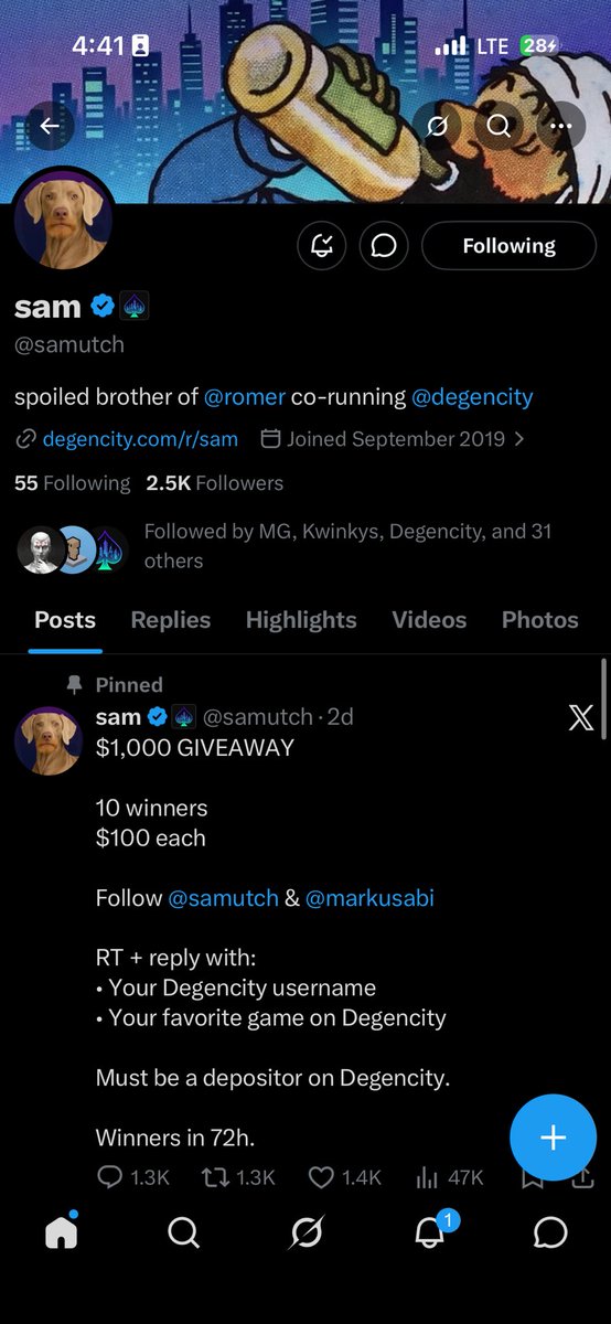 KayyFund's tweet photo. @samutch @markusabi Degencity username: oktave

Favorite game: Crash that rush never gets old

Appreciate you spinning this up @samutch ,thanks for the degen boost, fully deposited &amp; locked in! https://t.co/jS34P9bGzT