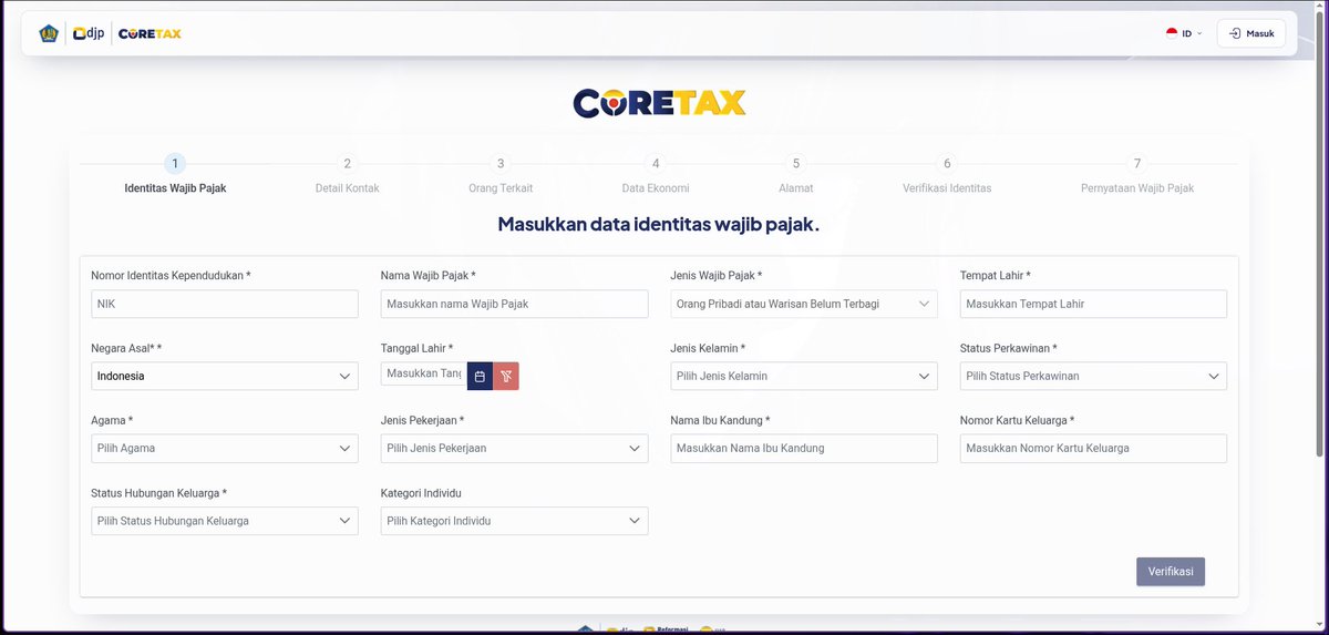 fnchgabs's tweet photo. DAFTAR NPWP ONLINE DI https://t.co/AtI8Swy0H0
— THREAD PENDERITAAN 🧵

Udah semangat mau taat pajak, nyoba daftar lewat HP.
Eh, malah jadi bug tester gratisan. Gratis. Tanpa diminta. 😵 https://t.co/26EsWTevNn