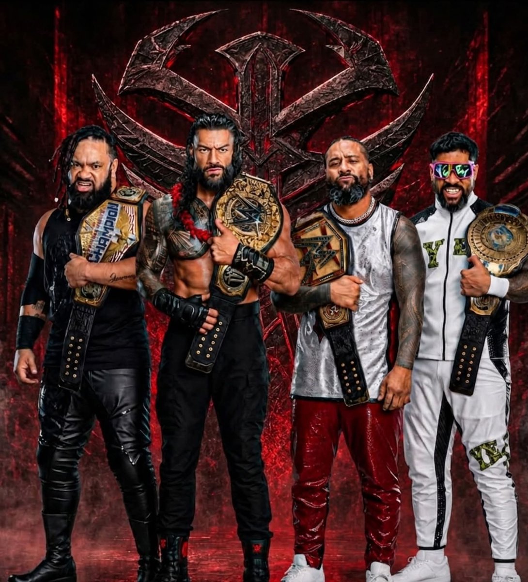_xaibii's tweet photo. Imagine the Bloodline holding all the titles? It will be limitless aura 🔥 https://t.co/iZNYUgUVco