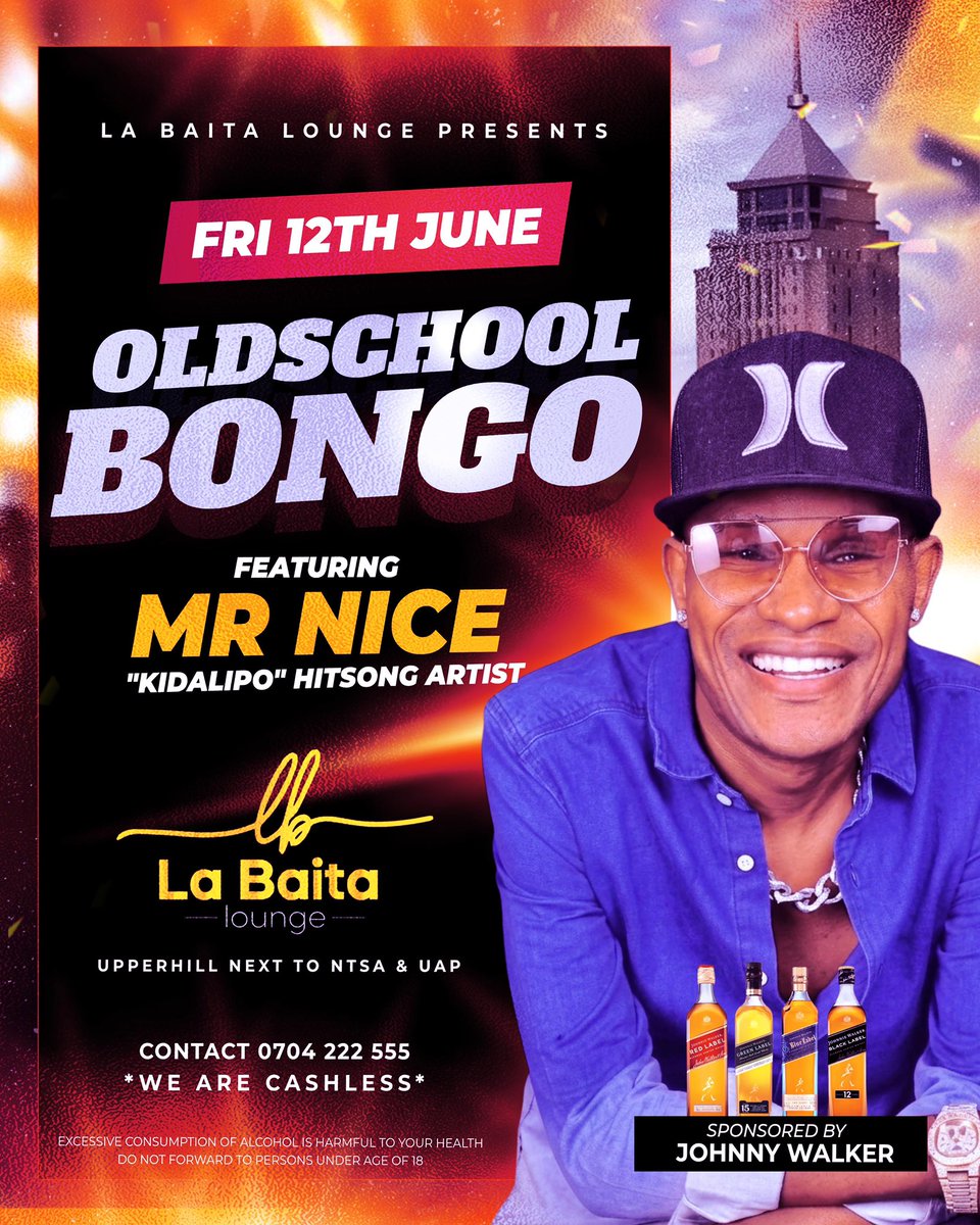 NimuKiarie's tweet photo. Old School Bongo lovers, we are setttttt and ready to party. 

Come let’s have proper fun this Friday hapo La Baita, Upperhill. Good music, good vibes, and all your favorite old school Bongo hits. 🕺💃 https://t.co/9NgoqPwYgm