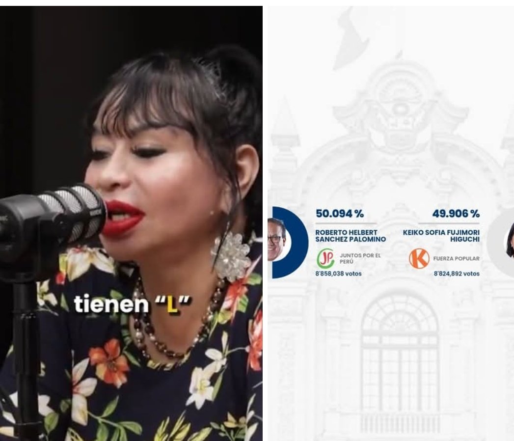 astrikiss's tweet photo. La teoría de Susy Díaz, dice que: Todos los Presidentes tienen una "L" en su nombre y por eso Keiko nunca será presidenta. “Keiko Sofía Fujimori Higuchi no tiene una L en su nombre, por eso nunca será presidenta del Perú”, dijo. https://t.co/XmALKAuRAG