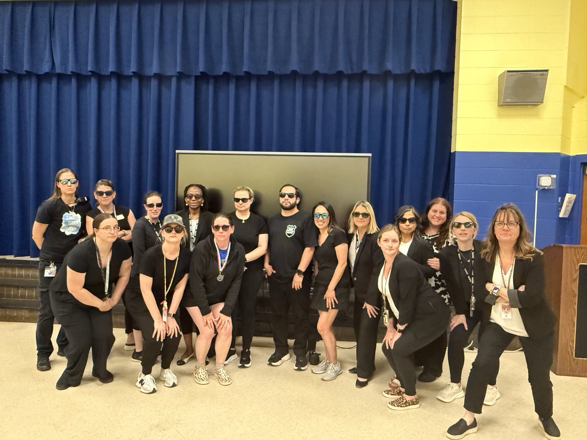 wmesap's tweet photo. Day 1 of our Staff Spirit Week 🐺 💙 💛  @PrincipalWMES @ewsoisson @WMESCommunity @WatkinsMillesAP https://t.co/t8gtFzXIne
