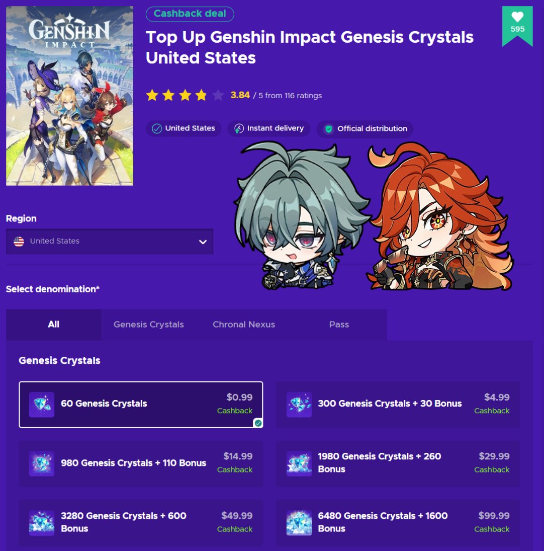 GenshinUniverse's tweet photo. If you're pulling for Lohen or Mavuika, remember you can top up your Primogems on Eneba with cashback! 

Here's my link if you'd like to support me ♡ https://t.co/33HVeaaxl6

#GenshinImpact https://t.co/V4SkLJg75H