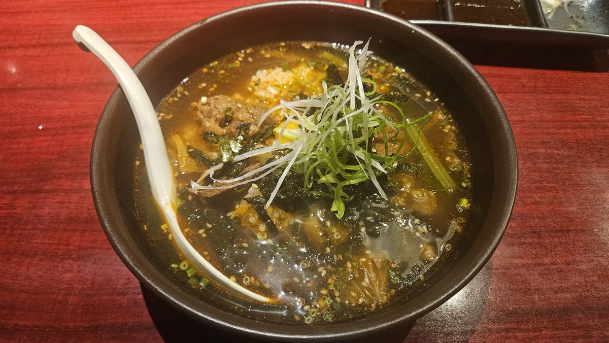 tigermachan's tweet photo. #おいしい証拠 #完食でした 
#大分 #都町 #焼肉屋 #銀山亭 で、#カルビクッパ を、食べた。
ちょっと贅沢しました。 https://t.co/x5aKgWVyAs