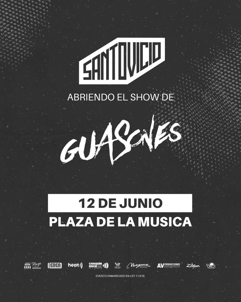 SVicioOficial's tweet photo. Hace 1 año pisábamos por primera vez Plaza de la Música junto a @pastillasabuelo 💊👴
Este 12 de junio volvemos, abriendo para Guasones 🃏
No hay palabras para describir este hermoso momento que se avecina.
Solo resta disfrutar.
Tickets en @edenentradas 
Nos vemos ahí a las 20 hs https://t.co/95Or1i3LnR