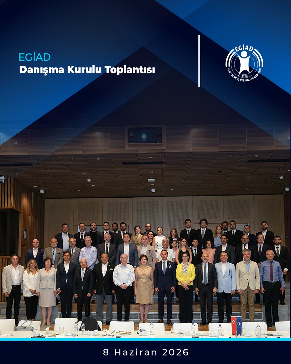 egiad's tweet photo. 2026 yılının ilk EGİAD Danışma Kurulu Toplantısı, EGİAD Danışma Kurulu Başkanı Perihan İnci’nin başkanlığında ve EGİAD Yönetim Kurulu Başkanı M. Kaan Özhelvacı’nın ev sahipliğinde, İzQ İnovasyon Merkezi’nde geniş bir katılımla gerçekleştirildi. https://t.co/UePC5NscA9