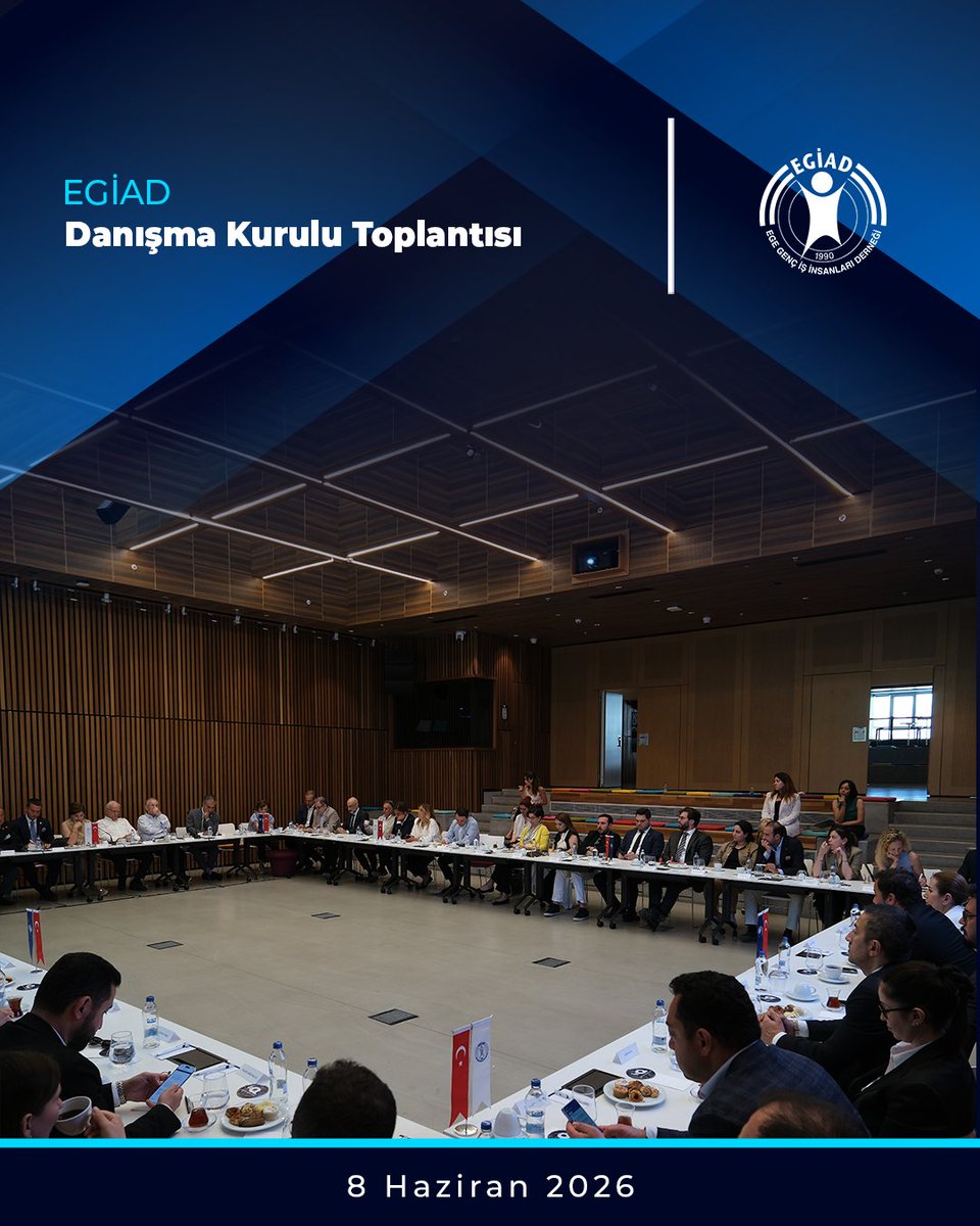 egiad's tweet photo. 2026 yılının ilk EGİAD Danışma Kurulu Toplantısı, EGİAD Danışma Kurulu Başkanı Perihan İnci’nin başkanlığında ve EGİAD Yönetim Kurulu Başkanı M. Kaan Özhelvacı’nın ev sahipliğinde, İzQ İnovasyon Merkezi’nde geniş bir katılımla gerçekleştirildi. https://t.co/UePC5NscA9