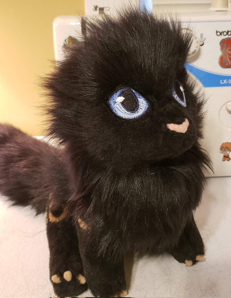 StoneMonkeh's tweet photo. Full custom plush, Abyss Cat from the game Crimson Desert. 
#stonemonkeh #plushies #CustomComissions #CrimsonDesert https://t.co/Rg2hrIJym5
