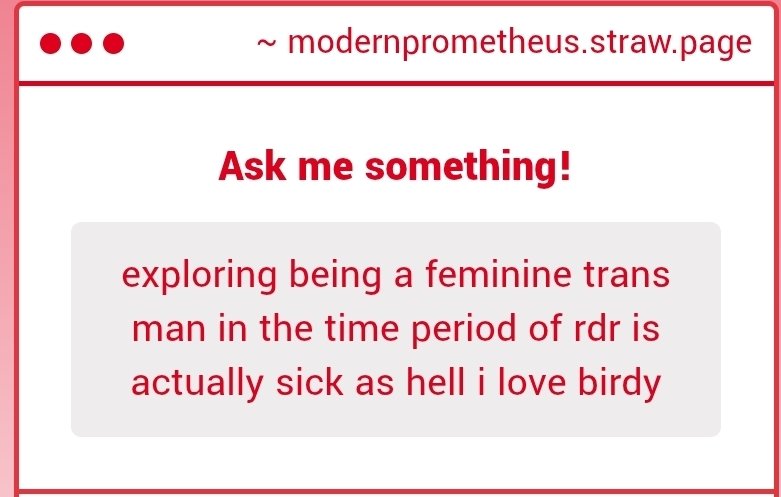 exhusbands's tweet photo. RIGHTTT THANK YOUUUU 🩷🩷🩷🩷 birdy is genuinely so dear to me and I hold him so close to my heart. I never thought I would get so invested in him when i was first just making a silly guy to play as in rdo and now hes come so far with me and :(((((( https://t.co/mp4AopPPzL