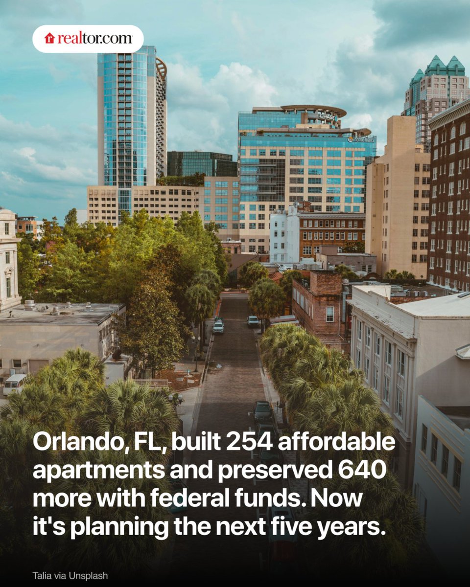 realtordotcom's tweet photo. Orlando built 254 affordable apartments, preserved 640 more, and provided homeless services to more than 10,000 residents over the past five years using federal HUD grants, and is now seeking public input on its 2026-2030 housing priorities through a July 6 deadline.

Read: https://t.co/RVyZATJhle