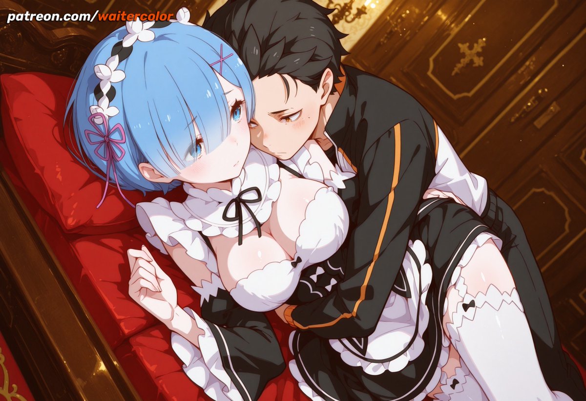 SFWaitercolor's tweet photo. Rem x Subaru · Re:Zero https://t.co/zGDBrrpVvD
