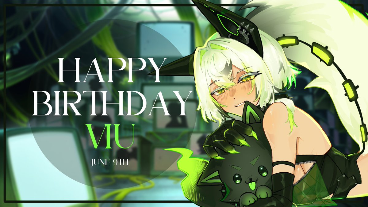 NEVERLIVENET's tweet photo. Happy Birthday to @Viuryse !!

Make sure to celebrate your favorite hellhounds🦴 birthday and give her lots of treats💚

We love you Viu!! Eat tons of cake 🎂 https://t.co/7u5ja68yCK