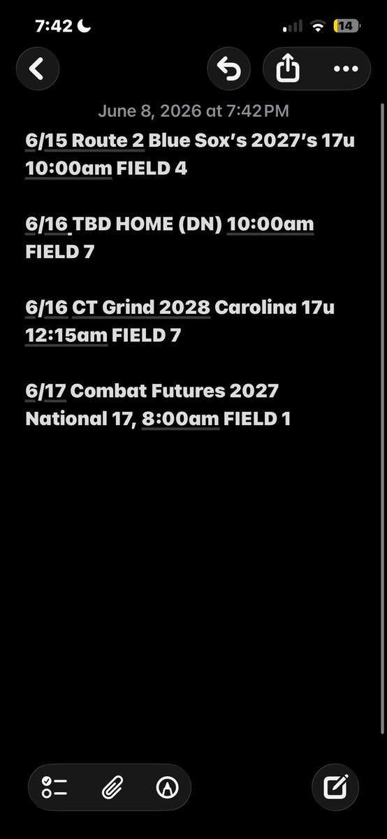 Nat_Smith240's tweet photo. Here are some swings from earlier today as I get ready to play in the  Diamond Nation Super 17 with US9 Prospects Red next week. Below is my schedule for the week as well. 
@US9Prospects @BUncommitted https://t.co/P5eywVtsE0