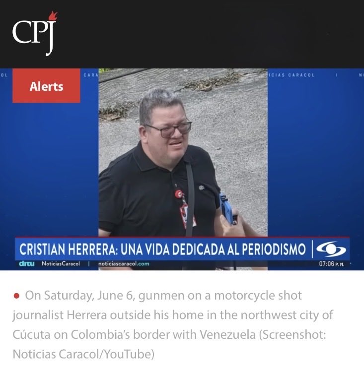 jczamora's tweet photo. #Colombia: Journalist, press freedom advocate Cristian Herrera Nariño killed in northern Colombia https://t.co/vo4qYMPRun (via @CPJAmericas @pressfreedom) https://t.co/wysiVhkKIV