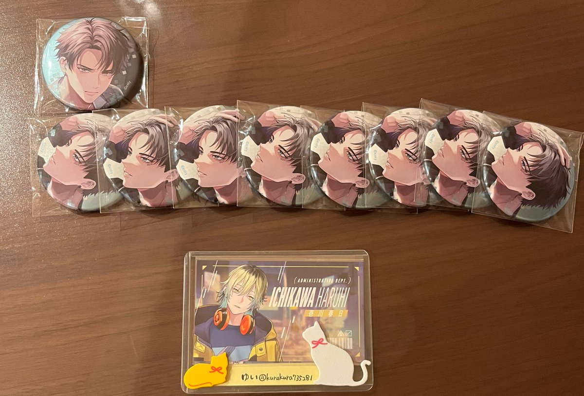 kurakura735281's tweet photo. 【交換】ブレマイ ブレイクマイケース 2周年 缶バッジ

譲）須王 城瀬 綾戸 宇京 樋宮 槻本

求）環野黒>環野白　壱川白 皇坂白>皇坂黒　>壱川黒

皇坂は友人分です。
黒環野との交換は抱き合わせ可能
都内、神奈川駅手渡しor郵送
お気軽にお声かけください◎ https://t.co/EnNRao95EG